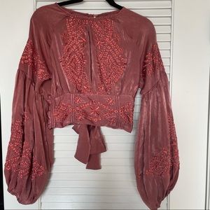 NWT FREE PEOPLE LONG SLEEVE CROP